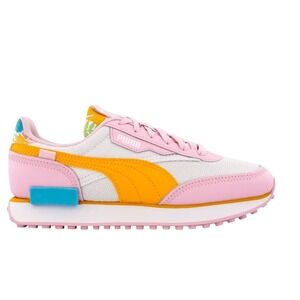 Puma Future Rider Play On Kids Shoes Pink‎ Orange White Blue Sz 2c